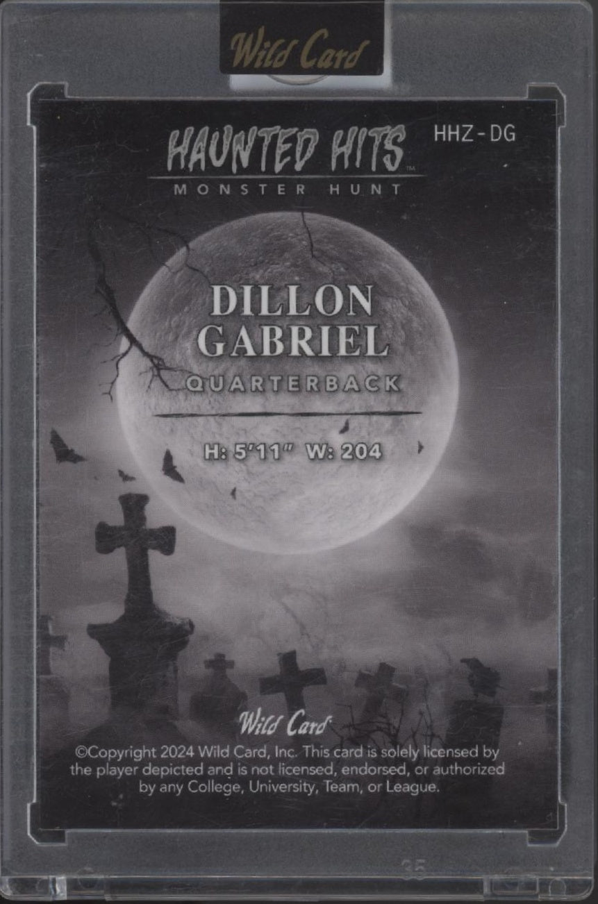 Dillon Gabriel 2024 Wild Card Haunted Hits Monster Hunt RC 2/2 #HHZ-DG