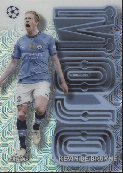 Kevin De Bruyne 2025 Topps Chrome UEFA Champions League Mojo Refractor #MJ-20