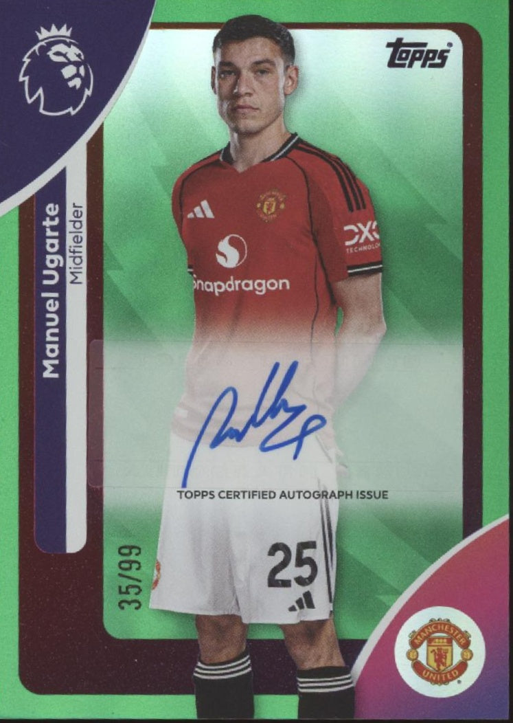 Manuel Ugarte 2025-26 Topps Premier League Green Auto 35/99 #AC-MU