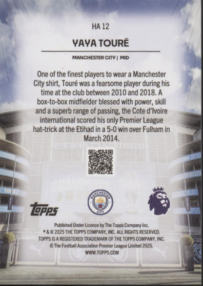 Yaya Toure 2025 Topps Home Advantage Holo #HA-12