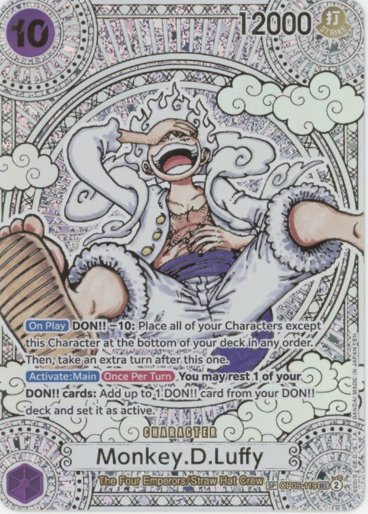 Monkey D Luffy One Piece Card Game OP11 3rd Anniversary Gold #119
