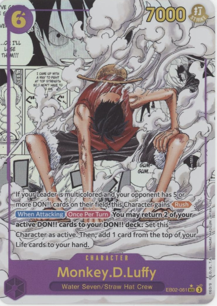 Monkey D Luffy One Piece Card Game Anime 25th Collection Manga Art #061