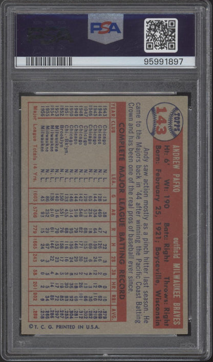 Andy Pafko 1957 Topps #143 PSA 7