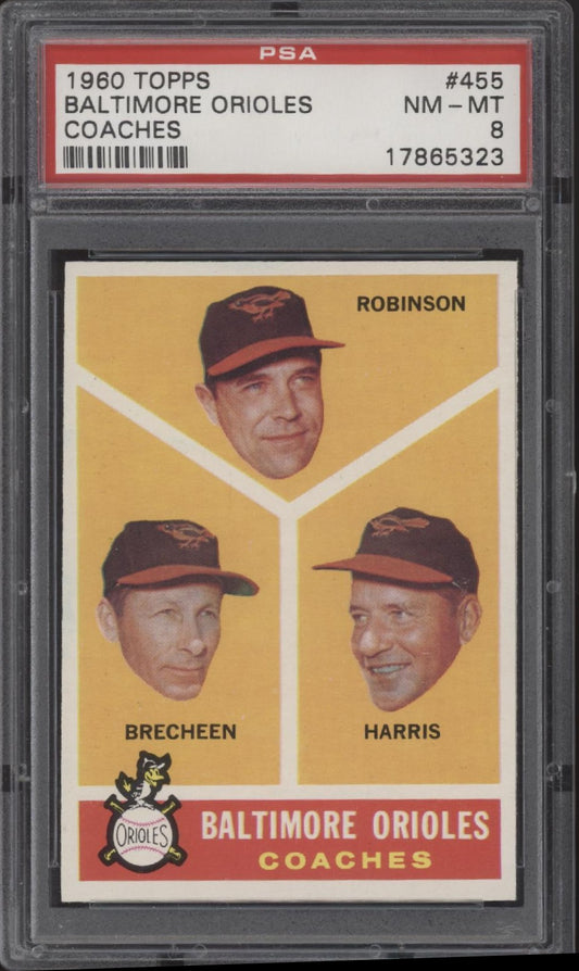 Baltimore Orioles 1960 Topps Coaches #455 PSA 8