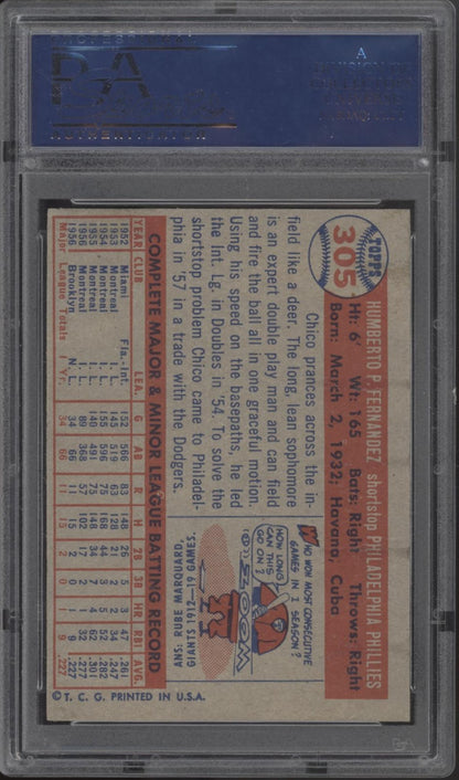 Chico Fernandez 1957 Topps #305 PSA 7