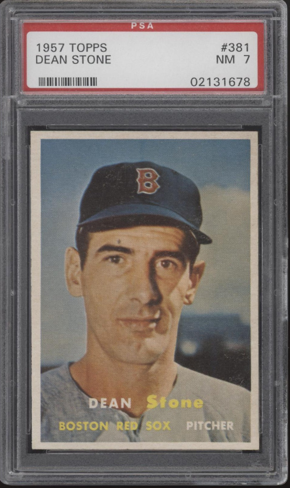 Dean Stone 1957 Topps #381 PSA 7