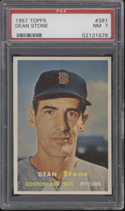 Dean Stone 1957 Topps #381 PSA 7