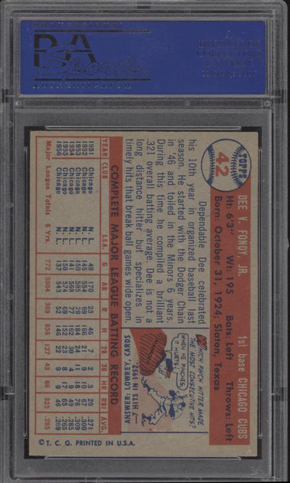 Dee Fondy 1957 Topps #42 PSA 7