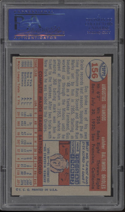 Gus Triandos 1957 Topps #156 PSA 7