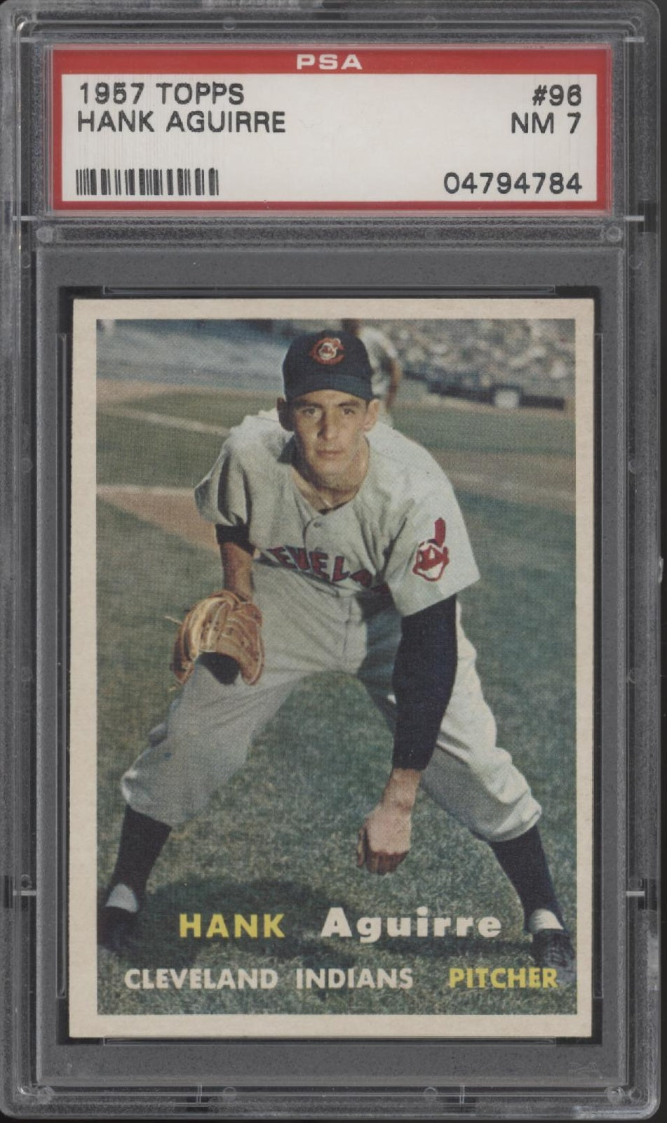 Hank Aguirre 1957 Topps #96 PSA 7