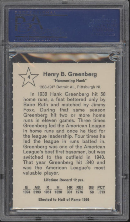 Hank Greenberg 1961 Golden Press #4 PSA 9