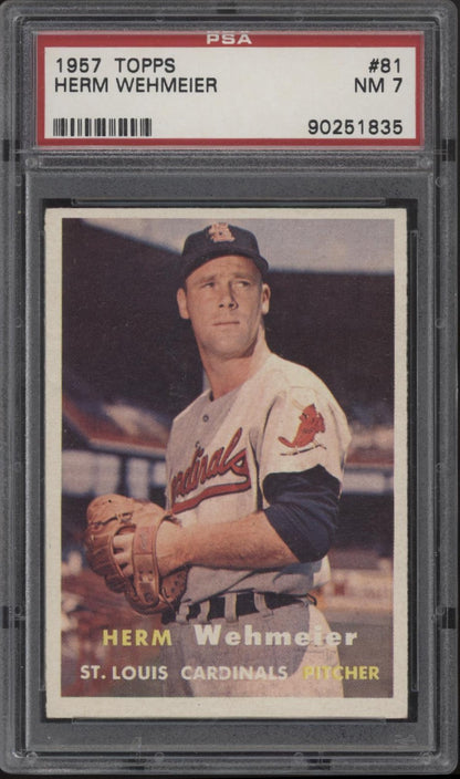 Herm Wehmeier 1957 Topps #81 PSA 7