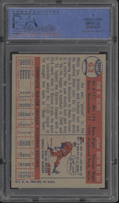 Ike Delock 1957 Topps #63 PSA 7