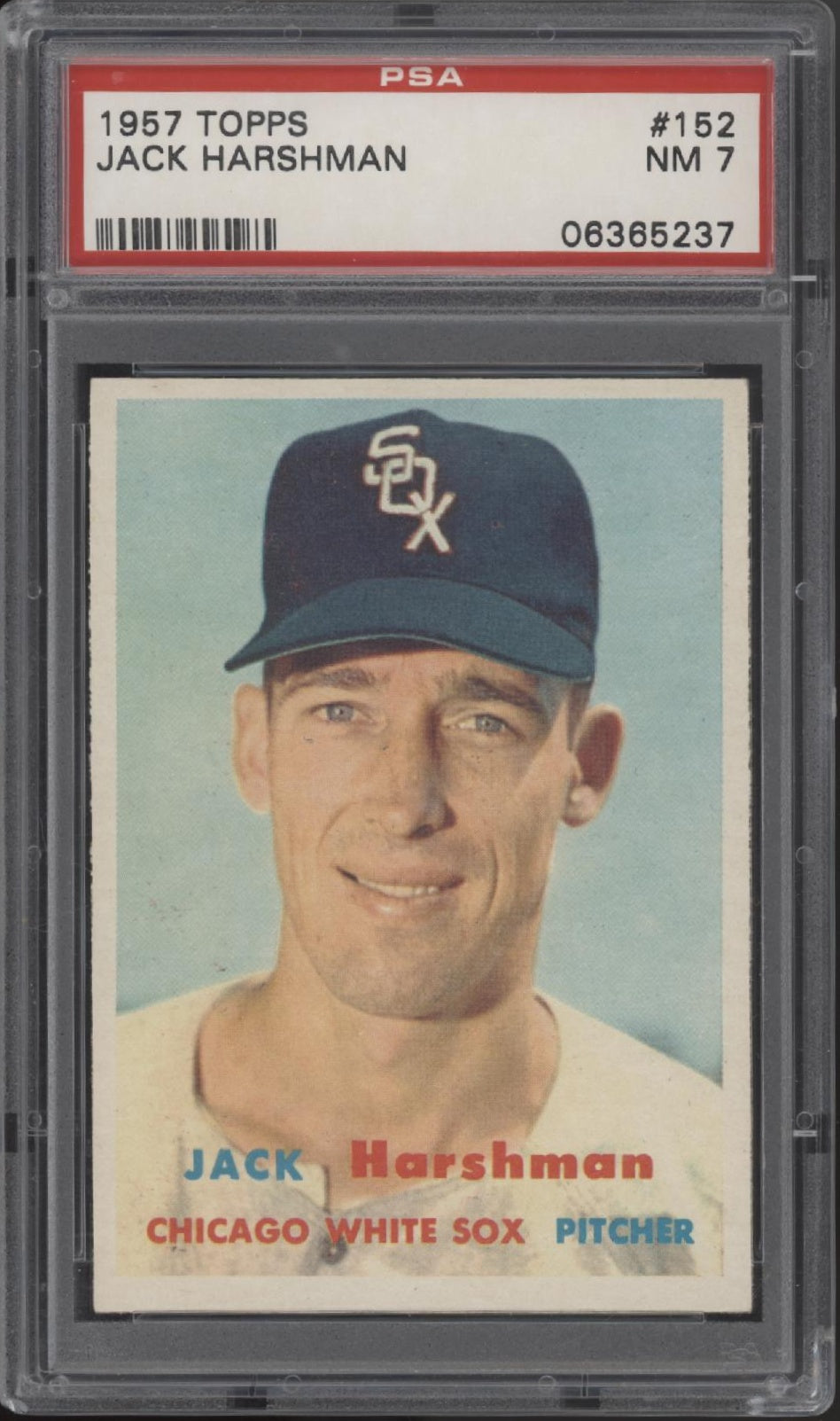Jack Harshman 1957 Topps #152 PSA 7