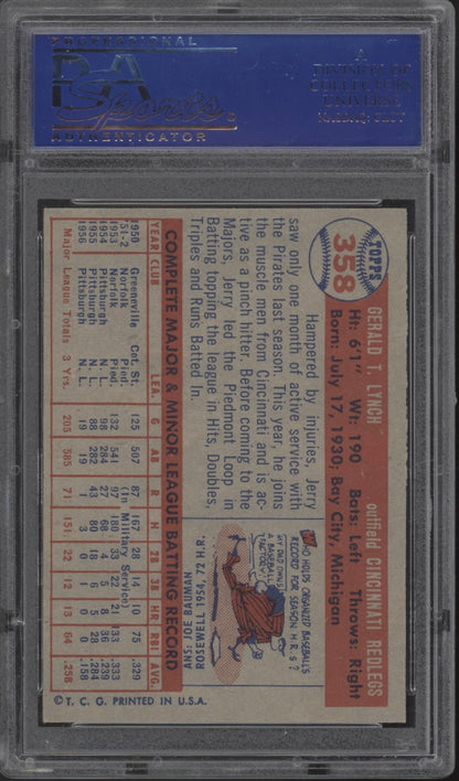 Jerry Lynch 1957 Topps #358 PSA 7