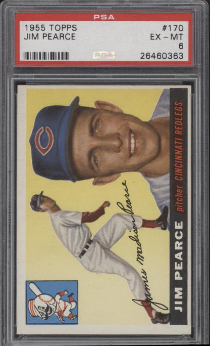 Jim Pearce 1955 Topps #170 PSA 6