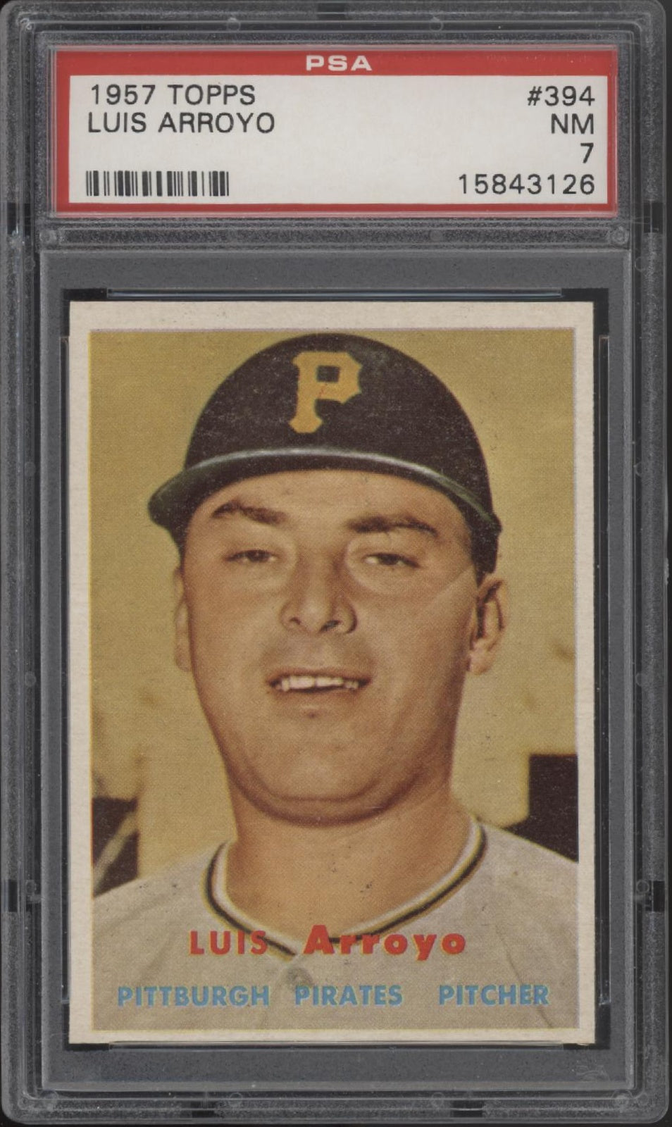Luis Arroyo 1957 Topps #394 PSA 7