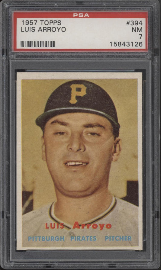 Luis Arroyo 1957 Topps #394 PSA 7