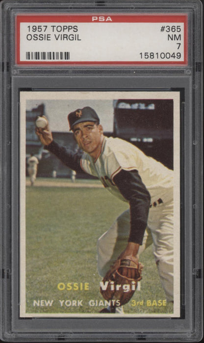 Ossie Virgil 1957 Topps #365 PSA 7