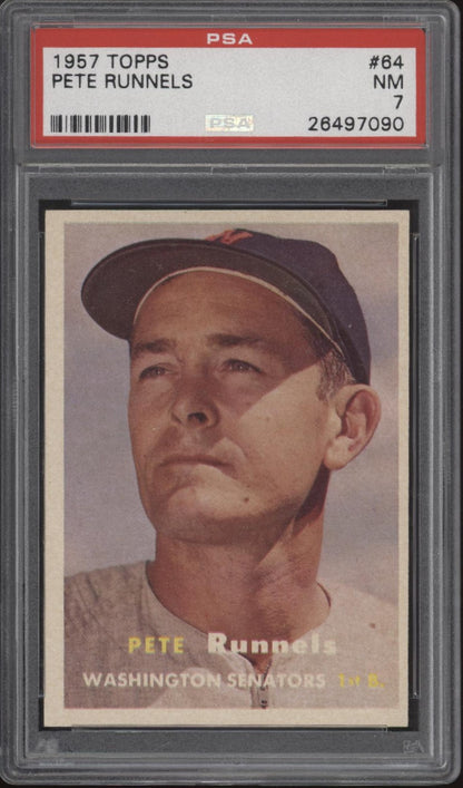 Pete Runnels 1957 Topps #64 PSA 7