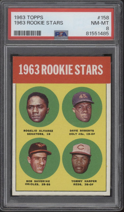 Rookie Stars 1963 Topps #158 PSA 8
