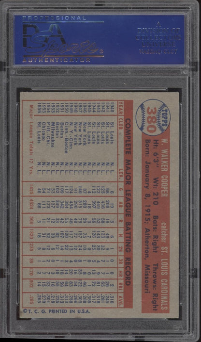 Walker Cooper 1957 Topps #380 PSA 7