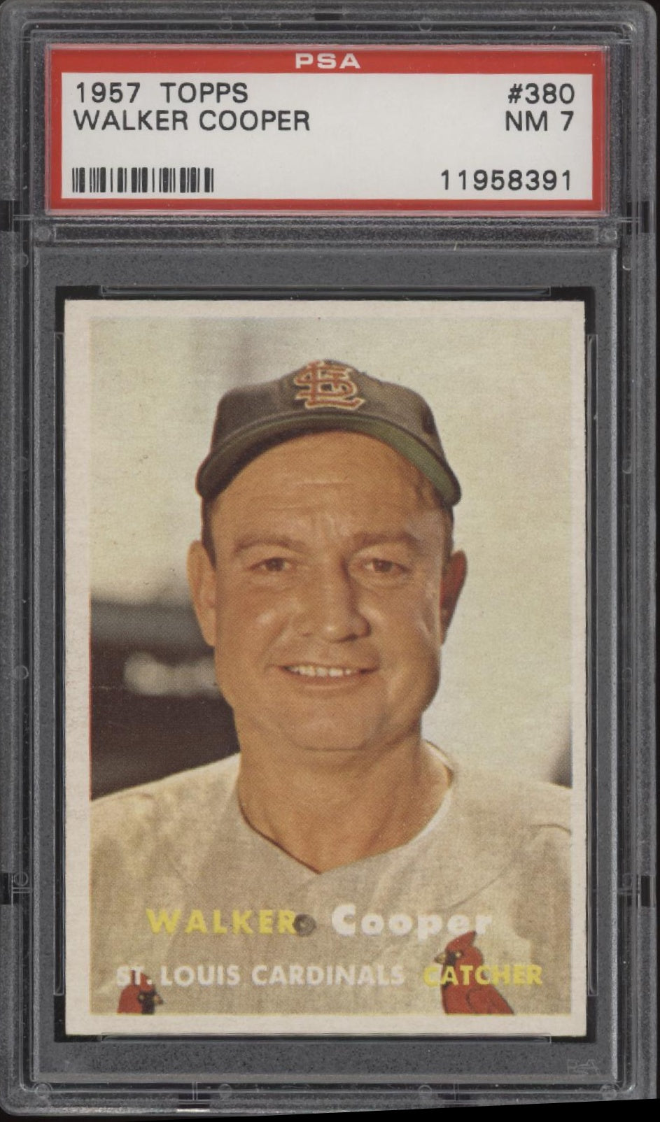 Walker Cooper 1957 Topps #380 PSA 7