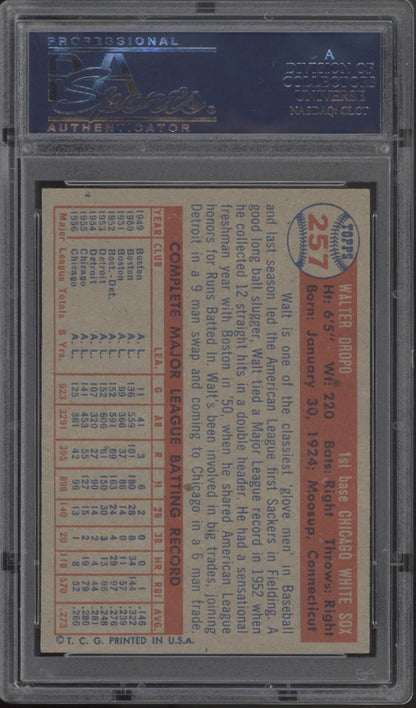 Walt Dropo 1957 Topps #257 PSA 7