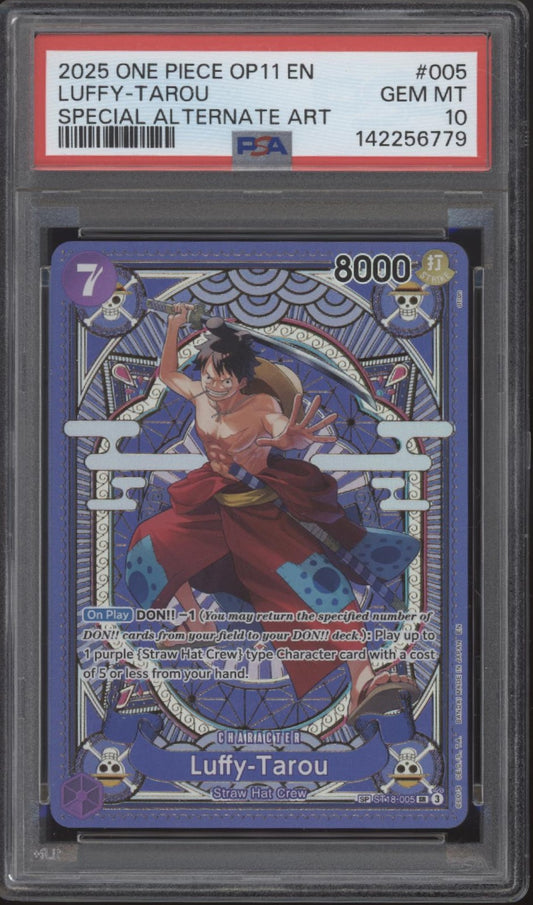 Luffy Tarou One Piece Card Game A Fist of Divine Speed Special Alt Art PSA 10 #1