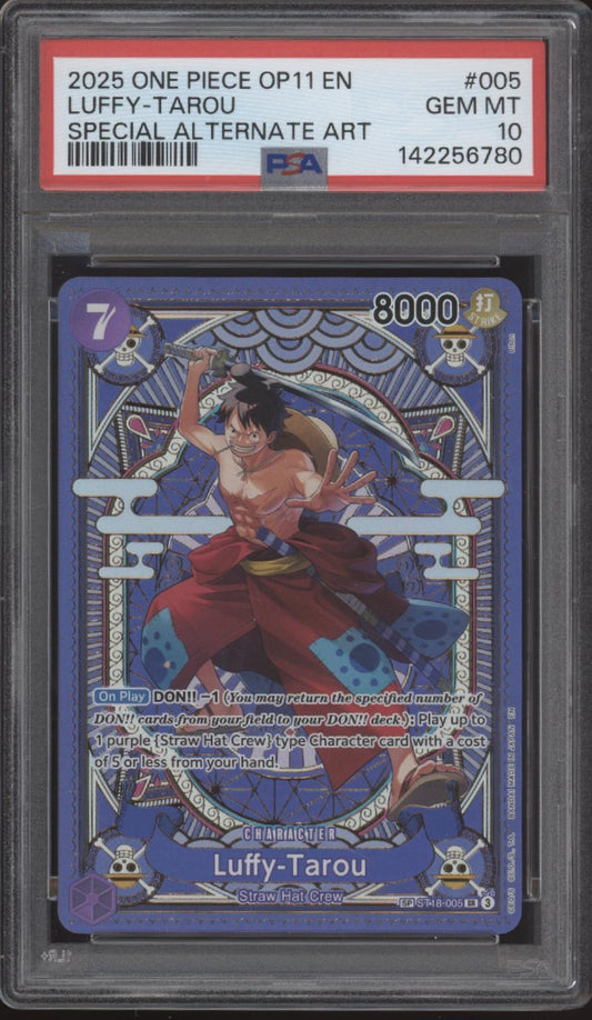 Luffy Tarou One Piece Card Game A Fist of Divine Speed Special Alt Art PSA 10 #2
