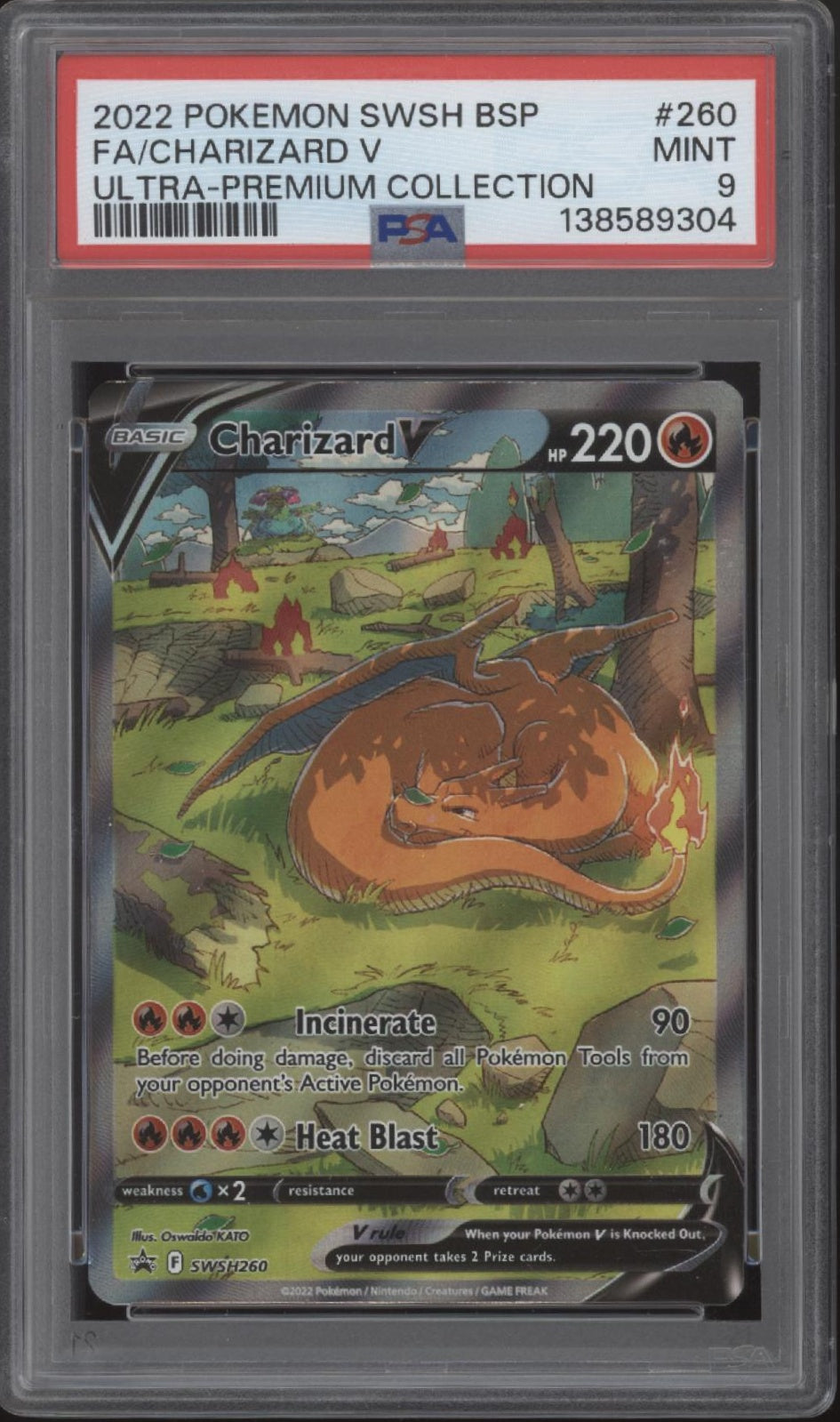 Charizard V Pokemon Ultra Premium Collection Full Art #260 PSA 9 #2