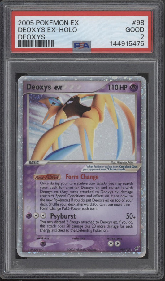 Deoxys ex Pokemon Deoxys Holo #98 PSA 2