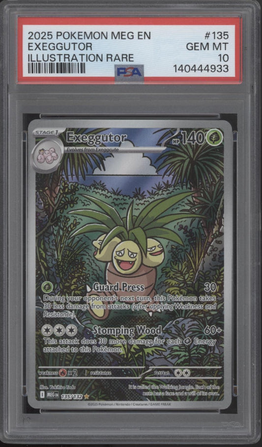 Exeggutor Pokemon Mega Evolution Illustration Rare #135 PSA 10
