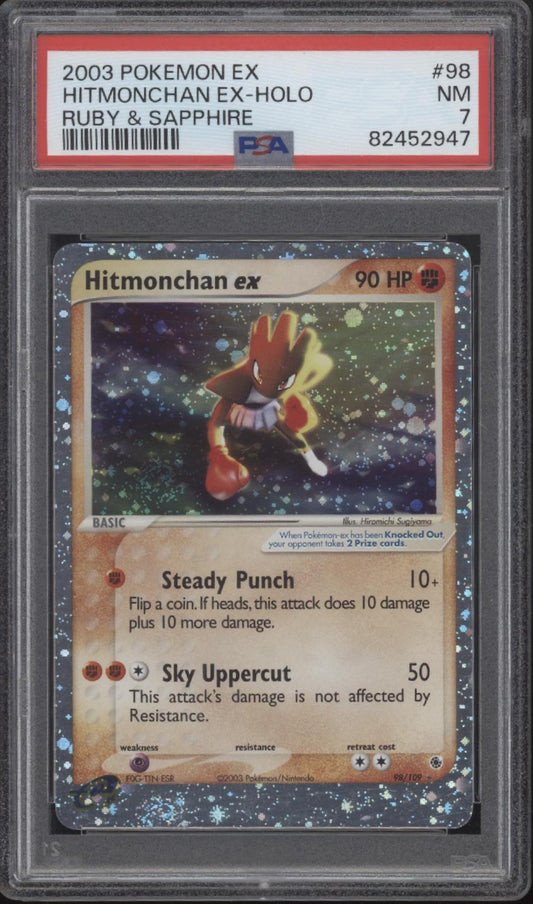 Hitmonchan ex Pokemon Ruby & Sapphire Holo #98 PSA 7