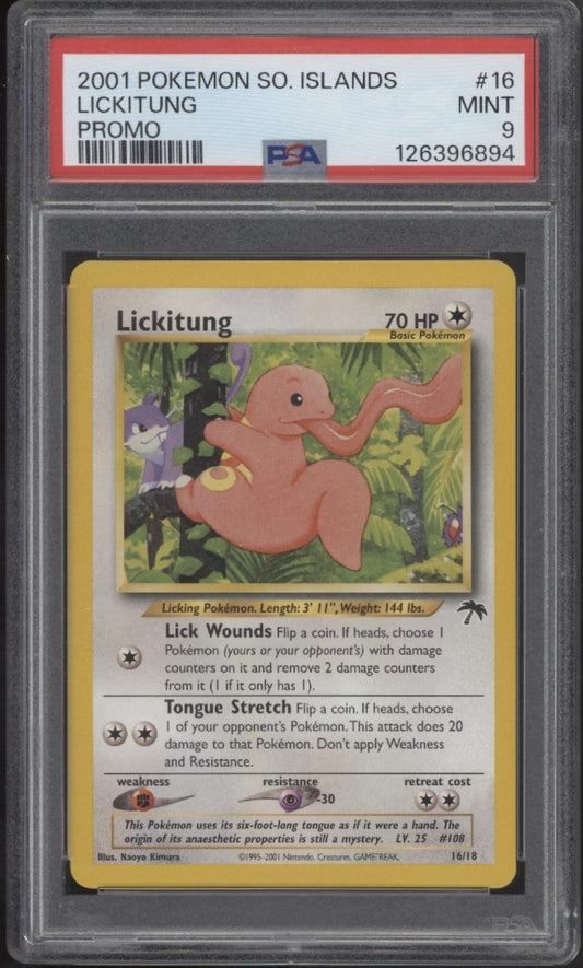 Lickitung Pokemon Southern Islands Promo #16 PSA 9