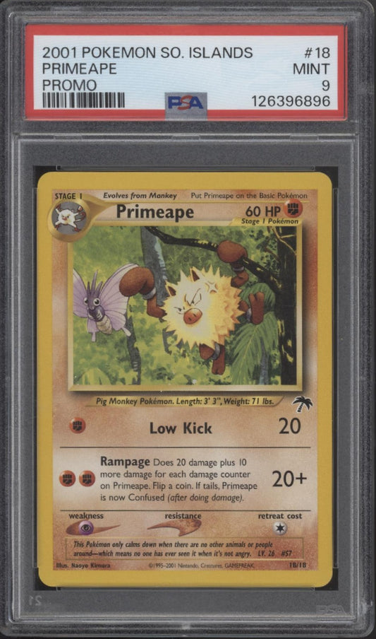 Primeape Pokemon Southern Islands Promo #18 PSA 9