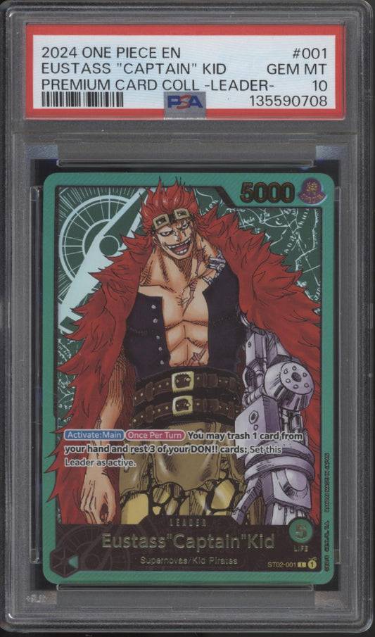 Eustass Captain Kid One Piece Card Game Premium Card Collection #001 PSA 10 #1