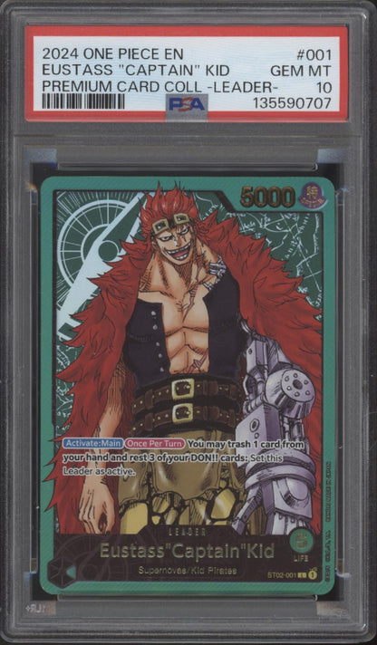 Eustass Captain Kid One Piece Card Game Premium Card Collection #001 PSA 10 #2
