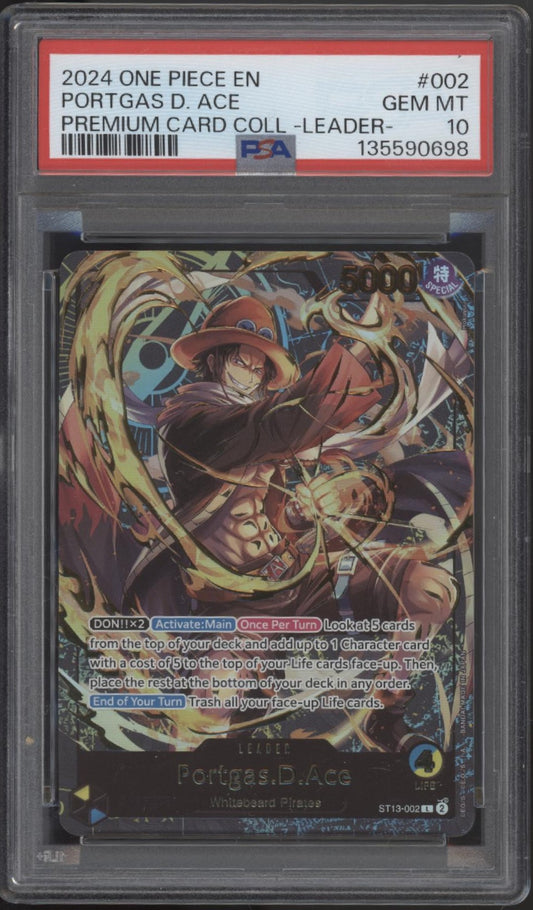 Portgas D Ace One Piece Card Game Premium Card Collection #002 PSA 10 #2