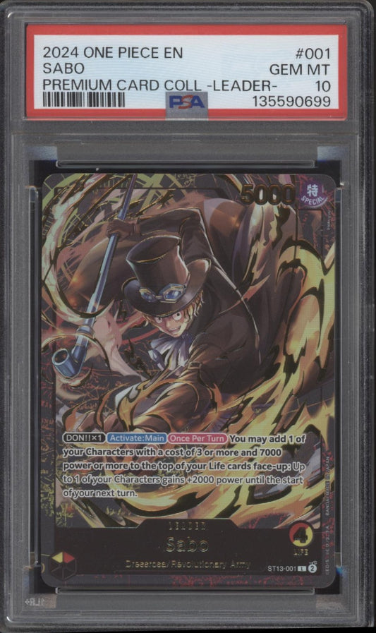 Sabo One Piece Card Game Premium Card Collection #001 PSA 10