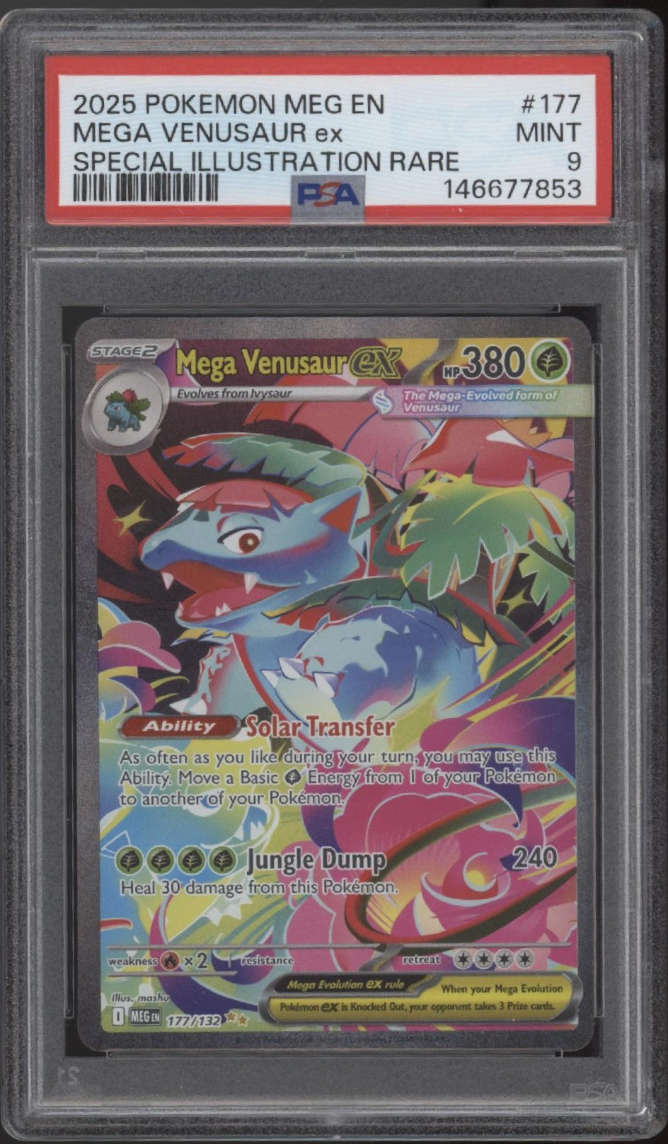Mega Venusaur ex Pokemon Mega Evolution Special Illustration Rare #177 PSA 9