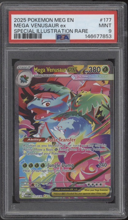 Mega Venusaur ex Pokemon Mega Evolution Special Illustration Rare #177 PSA 9
