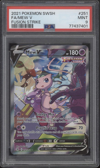 Mew V Pokemon Fusion Strike Full Art #251 PSA 9