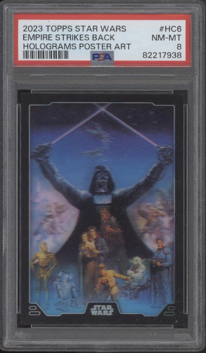 Empire Strikes Back 2023 Topps Star Wars Holograms Poster Art #HC6 PSA 8
