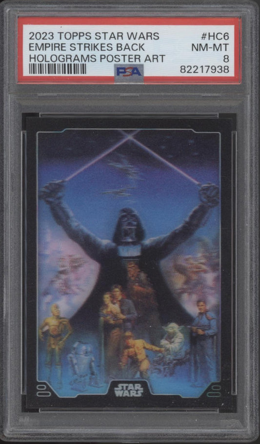 Empire Strikes Back 2023 Topps Star Wars Holograms Poster Art #HC6 PSA 8