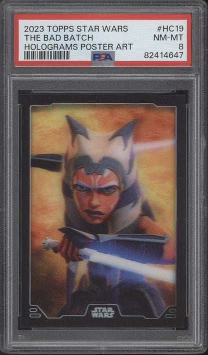 The Bad Batch 2023 Topps Star Wars Holograms Poster Art #HC19 PSA 8