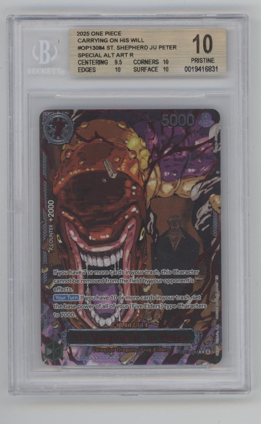 St Shepherd Ju Peter One Piece OP13 Special Alt Art Beckett 10 Pristine