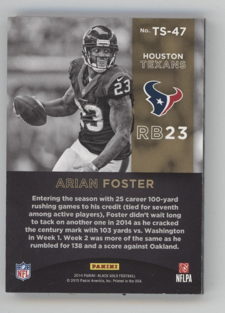 Arian Foster 2014 Panini Black Gold Team Symbols Medallion 099/149 #TS-47