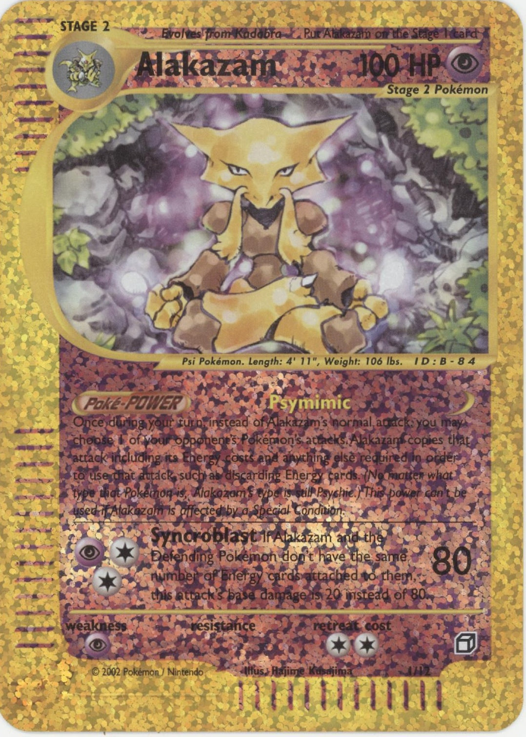 Alakazam Pokemon Expedition Reverse Holo Oversized Box Topper #01
