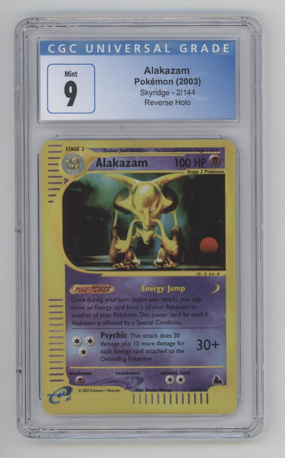 Alakazam Pokemon Skyridge Reverse Holo #2 CGC 9